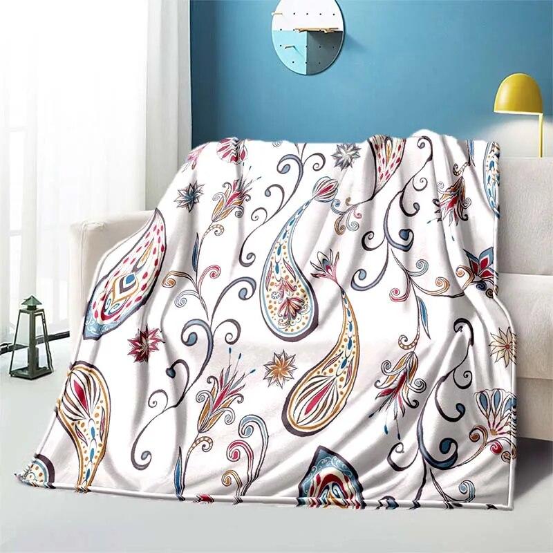 Retro Patternblanket Sofa Blanket Air Conditioning Cover Blanket Blankets for Beds Cute Blanket Children‘s Blanket Thin Blanket