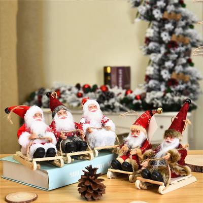 Festival Party Home Decoration Santa Claus Doll Xmas Ornament Desktop Christmas Tree Accessories