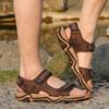 2025 Foreign Trade New Men's Sandals First Layer Cowhide Non-slip Beach Shoes Large Size Casual Shoes Sandals Batch Shoes