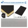 1PC Automobile Sound Deadening Mat Heat Resistant Insulation Cotton Blend for Car Engine Roof Door Trunk Noise Barrier