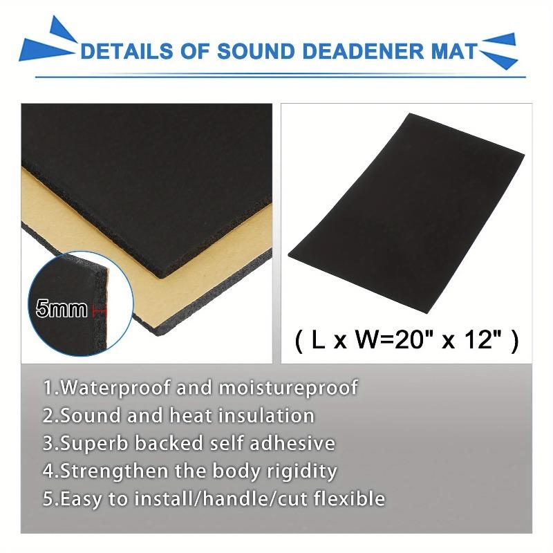 1PC Automobile Sound Deadening Mat Heat Resistant Insulation Cotton Blend for Car Engine Roof Door Trunk Noise Barrier
