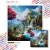 New Arrival 5D DIY Full Circle Diamond Painting "Waterfall" Embroidery Cross Stitch Home Decor Gift