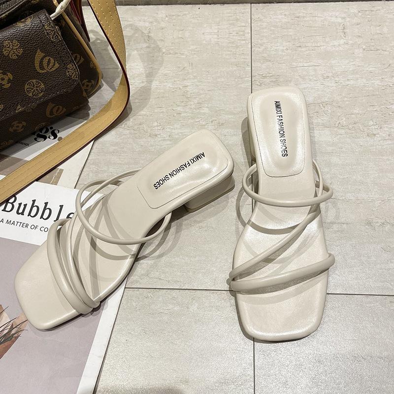 

Фея ветра в тапочках женские лето 2025 новые средний каблук темперамент толстый каблук взрыв французские босоножки на высоком каблуке тренд 39