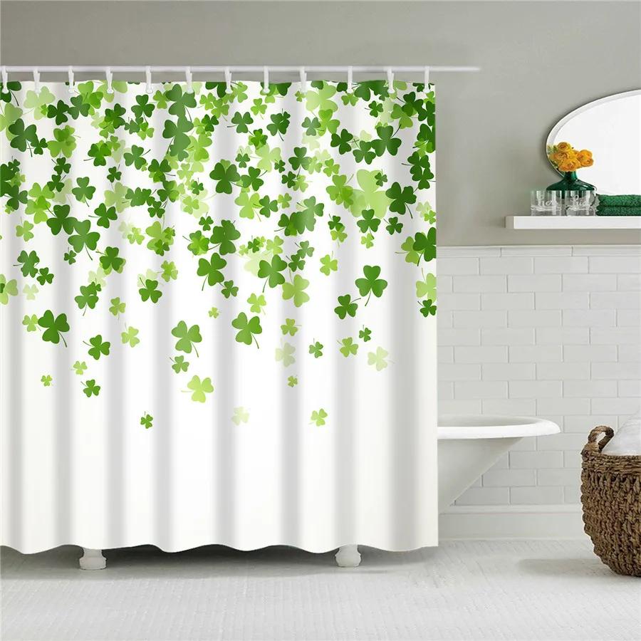 3D Flower Plum Blossom Lotus Lavender Rose Shower Curtains Bathroom Curtain Frabic Waterproof Polyester Bath Curtain with Hooks