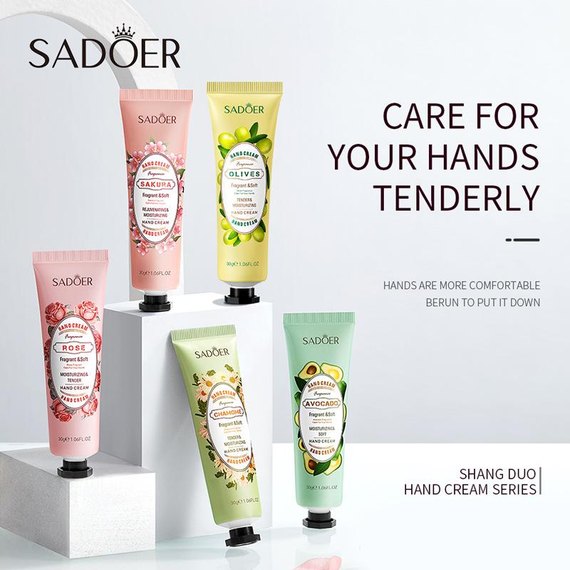 Plant Hand Cream SADOER Plant Essence Hand Cream Moisturizes Skin 30g