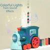 Automatic Laying Domino Train Sound Light Electric Train Intelligent Children Toy  Kids Puzzle