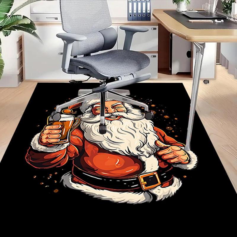 1 Stück Weihnachtsmann Bier Teppich, Büroteppich Außenmatte Heimdeko Bereichsteppich Festival