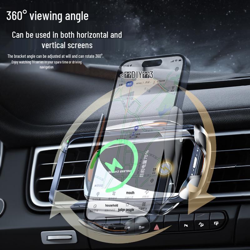 Auto-Sensing Wireless Car Phone Charger & Anti-Shake Holder