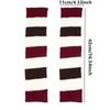 1Pair Striped Leg Warmers for Women Girls Fashion Ribbed Knitted Long Leg Warmers Kawaii Lolita Socks for Ballet Dance Yoga Party