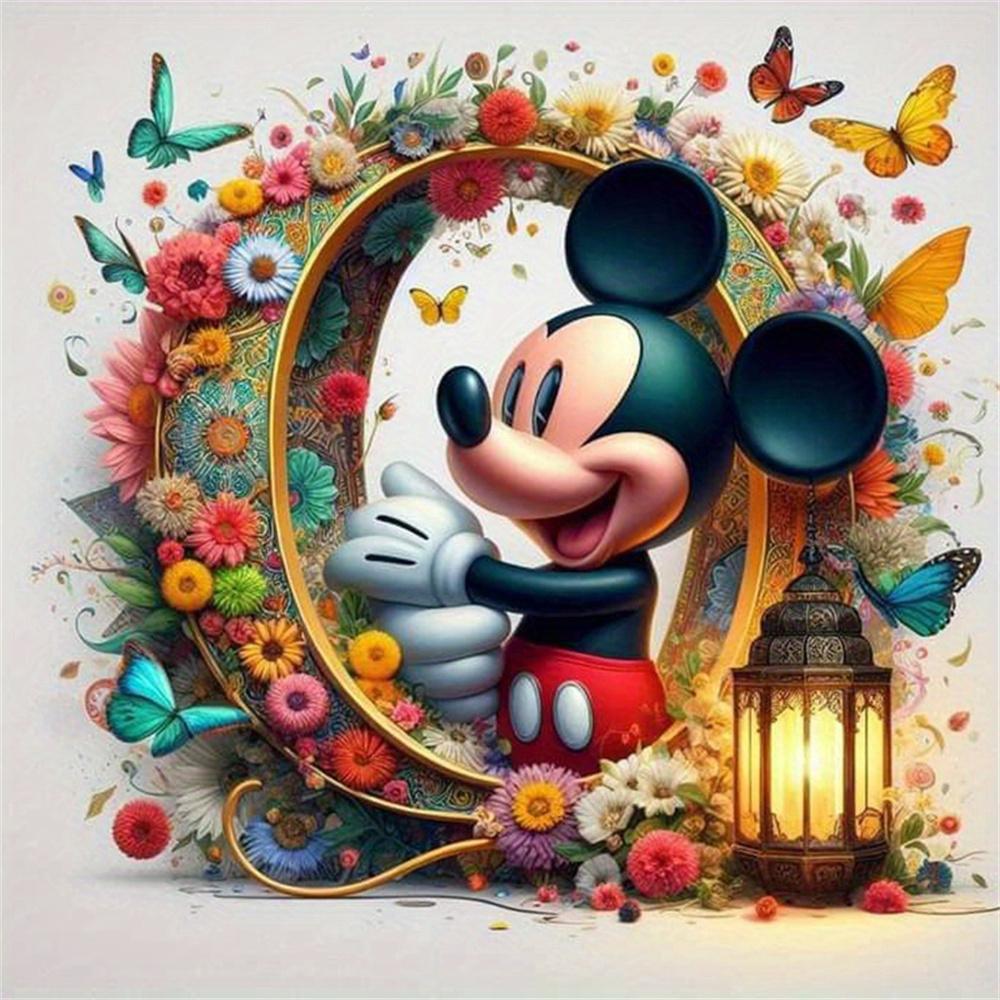 Disney Myszka Miki Malowanie Diamentami Litera Kreskówka Mozaika Diamentowa Kamienie Strass Obrazy Minnie Haft Kwiat Dekoracja Ścienna