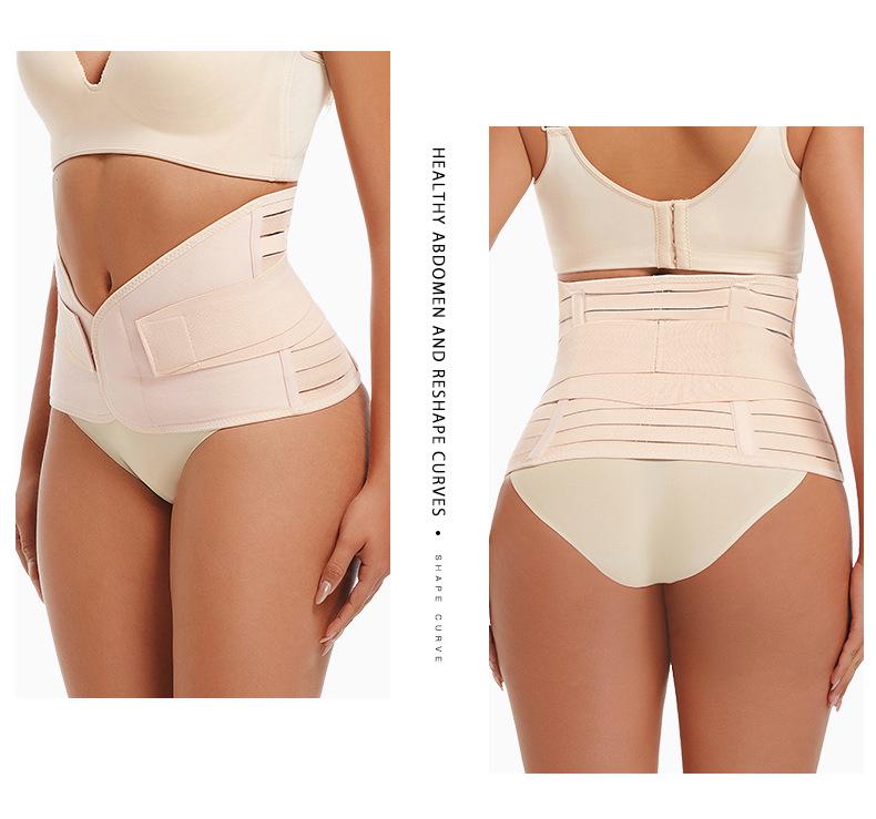 Postpartum Abdominal Binder Set: Pelvic Girdle Support for Natural Birth & C-Section Recovery - Tummy Tuck & Body Shaping Waistband