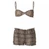 Women Sexy Leopard Print Camisole Ruched Shorts Two Piece Casual Vacation Outfit