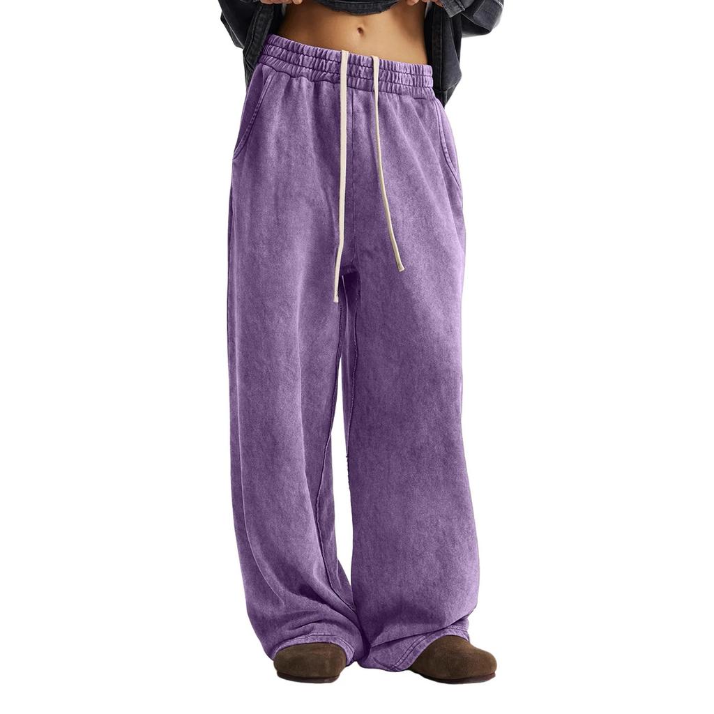 Women's Solid Color Casual Fashion Button Versatile Trousers