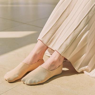 Abiruz Women's Non-Slip Fake Socks Beige GK-2
