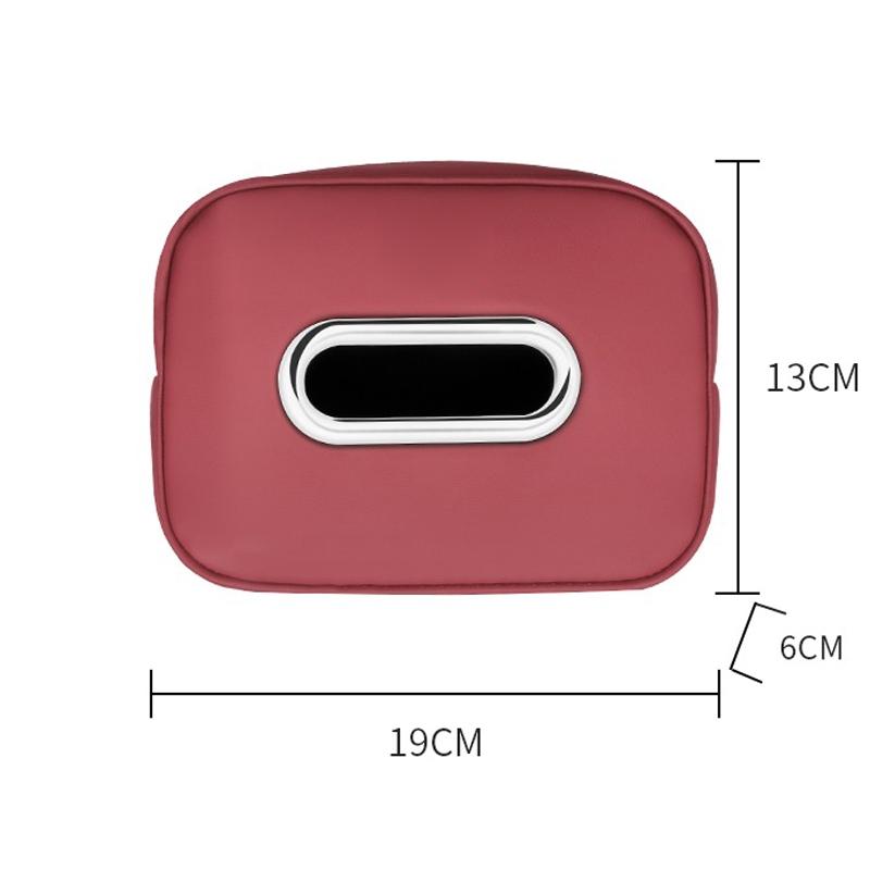 ORWI7 Leather Car Tissue Box Car Seat Back Tissue Paper Organizer Case For BMW E61 E70 E81 E87 E90 E91 X1 X5 X3 1 3 5 6 Series Sticker