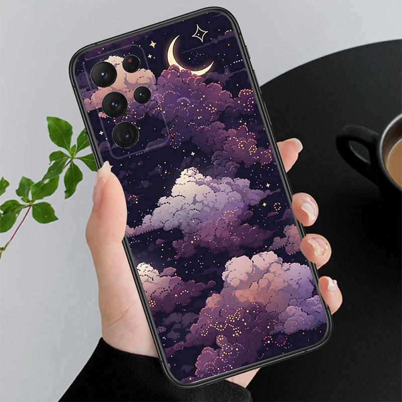 Clound Moon Star Night Phone Case For Samsung A55 A16 A56 A36 A35 A15 A53 A54 A33 A34 A25 A05S A52 A52S A14 A24 A26 A71