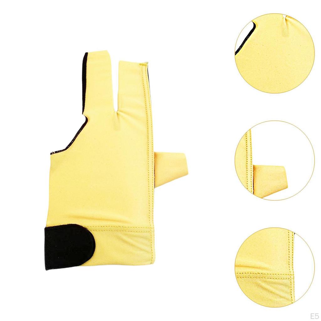 3 Fingers Billiard Glove Elastic Anti Skid Pool Cue Snooker for Practice Playing