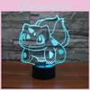 3d Bulbasaur Touch Night Light 7colors Usb Rechargeable Home Office Decoration