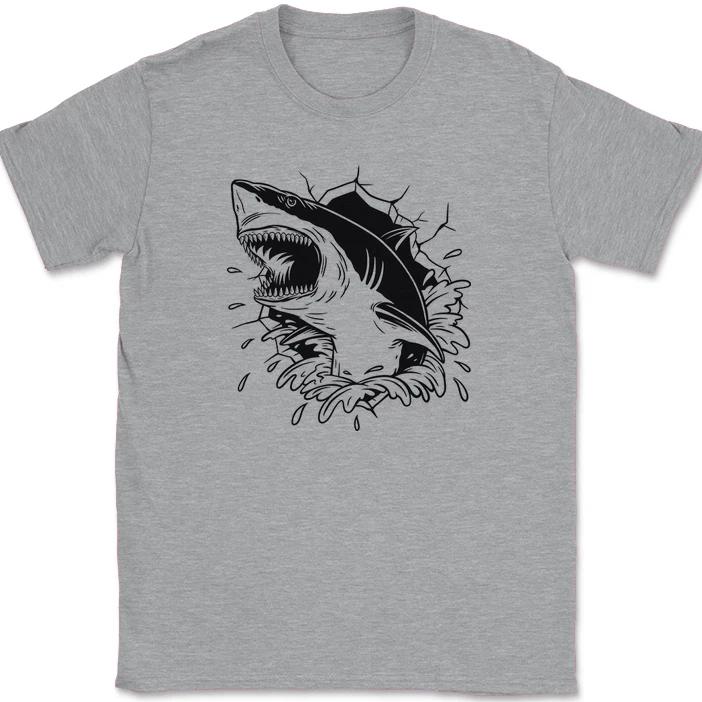 Shark Ripping T-Shirt Funny Ocean Great White Humor Gift Humor Tee