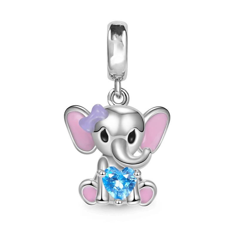 925 Silver Plated Cute Animal Charm Beads DIY Necklace Bracelet Gift Enamel Dog Panda Penguin Fashion Jewelry