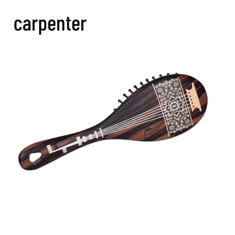 Tan Mujiang Twenty-Four Musicians Pipa Ebony Air Cushion Comb Gift Box