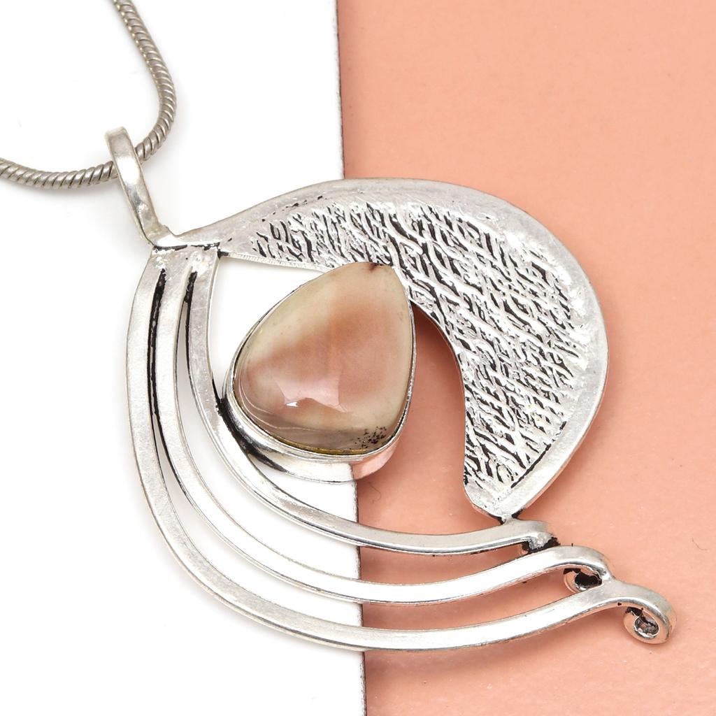 Imperial Silver  Jasper Gifted Necklace Gemstone Jewelry Pendant Natural