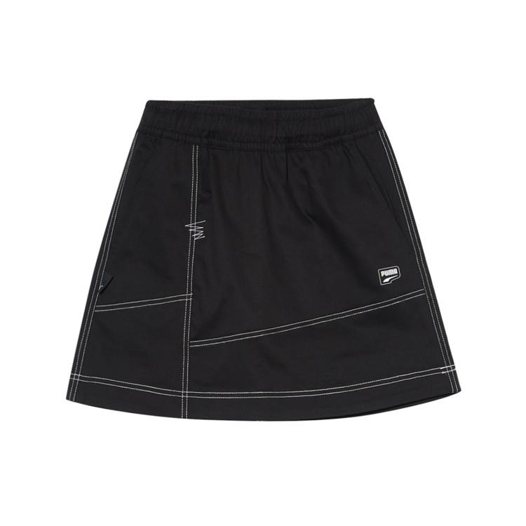 PUMA Women s Contrast Stitch A-Line Mini Skirt 624114-01 S