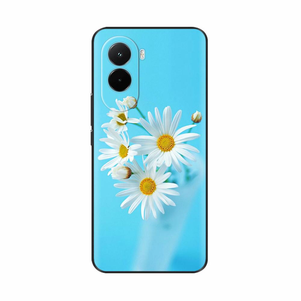 For Poco M7 4G Case Flowers Cartoon Animals Cool Style Soft Silicone Black Phone Cover For Xiaomi Poco M7 Case Fundas M 7 Bags