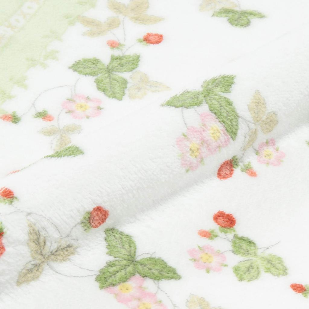 Nishikawa Towel Gift Set: Bath Towel & Face Towel (1 each), 100% Cotton, Wedgwood Wild Strawberry Brand Towel, Elegant, Delicate, Thin Type for