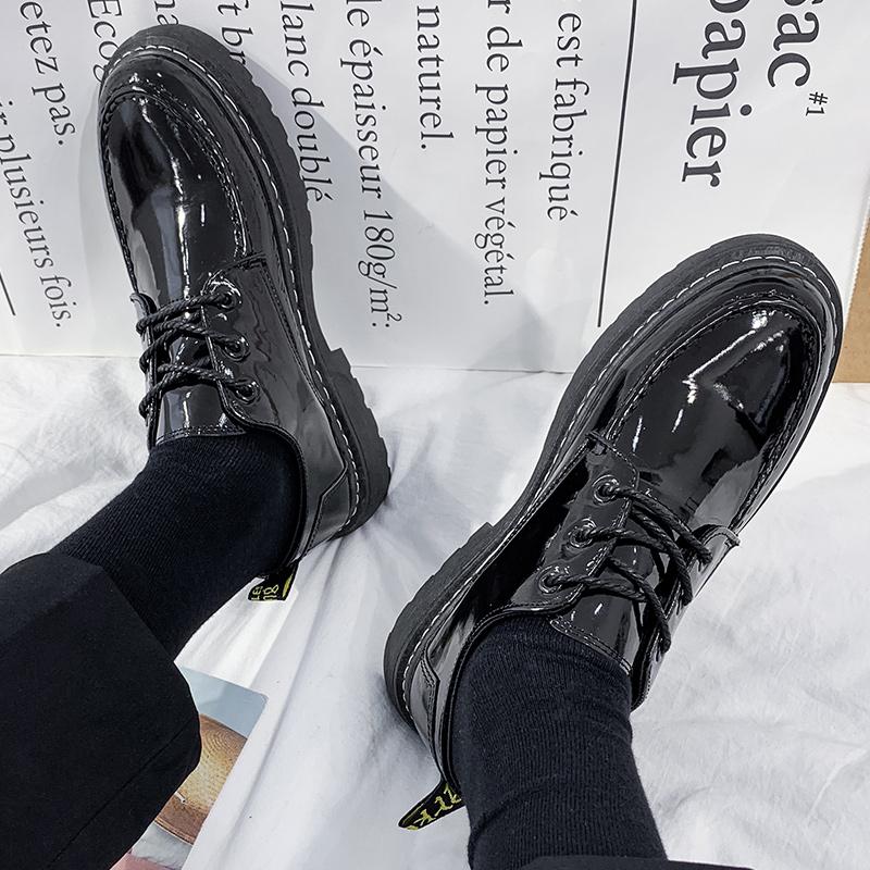 Men Streetwear Fashion Business Casual Thick Platform Leather Wedding Oxford Shoes Korean Man Formal Shoe Leisure Footwear Men