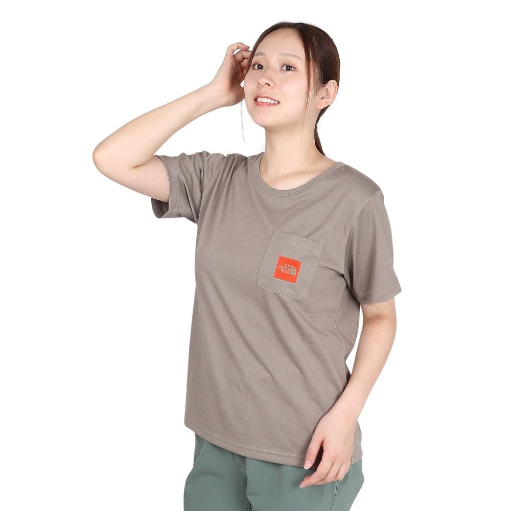 

The North Face Short Sleeve Square Logo Pocket Mushroom Size L T-Shirt, S/S Tee, Pattern,