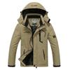 Herren Außenjacke mit Kapuze Plus Samt Verdickt Winddicht und Warm Baumwolle Gepolsterte Jacke