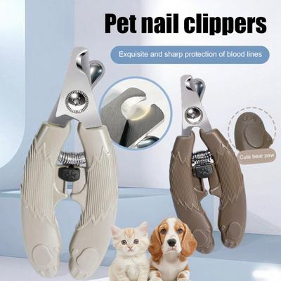 Spring Pet Nail Clippers Stainless Steel Blade Dog Nail Trimmer Cat Nail Cutter with Safety Guard To Avoid Over-Cutting for Safe Precise Trimming
