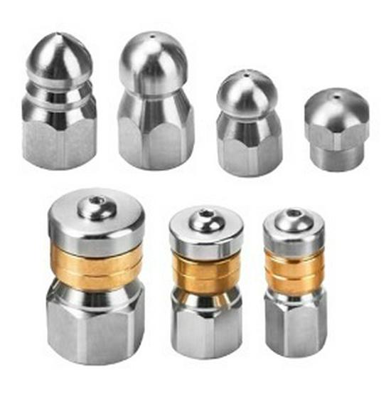 High-Pressure Rotary Nozzle Kit with Drain Hose for Sewer Cleaning
