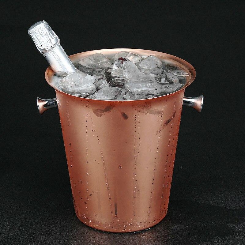 Secchiello per Ghiaccio in Acciaio Inossidabile da 5L Secchiello per Champagne in Rame Dorato Secchiello per Champagne | Secchiello per Ghiaccio e Pinze