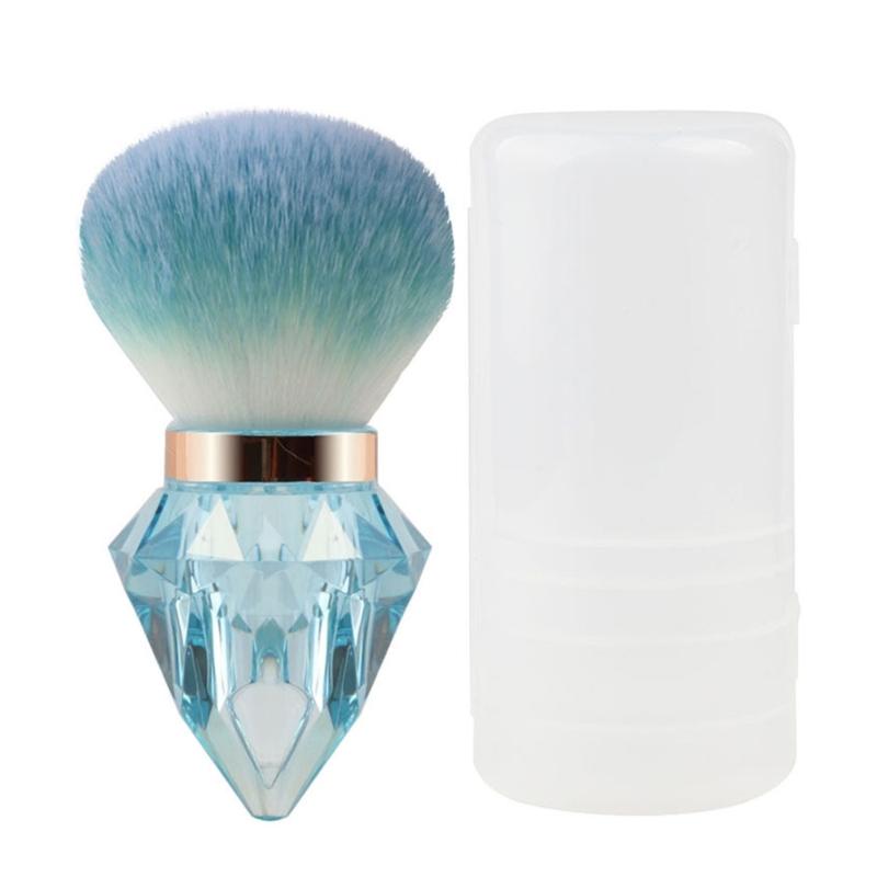 

Nonallergenic Face Base Brush White Synthetic Fleece Blend Bristles Smooth Blending Easy Cleaning 1