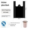 Durable Black Plastic Vest Bags - Large & Small Sizes