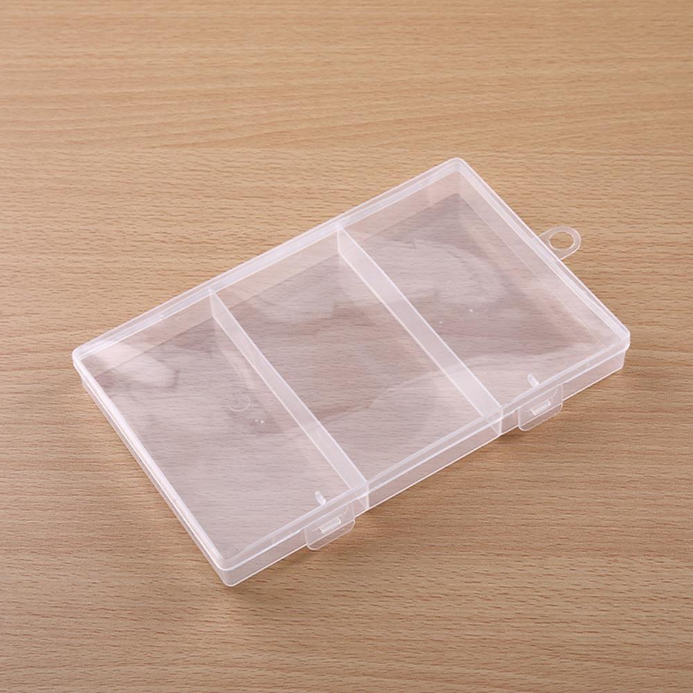 3 Slots Transparent Storage Box Simple Hairpin Jewelry Case Mini Boxes Packaging Case Pratical Plastic Storage Box