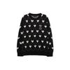 MLB Los Angeles Dodgers Heart Jacquard Letter Embroidery Loose Pullover Sweater Unisex sweater Black 3AKPH0131-07BKS