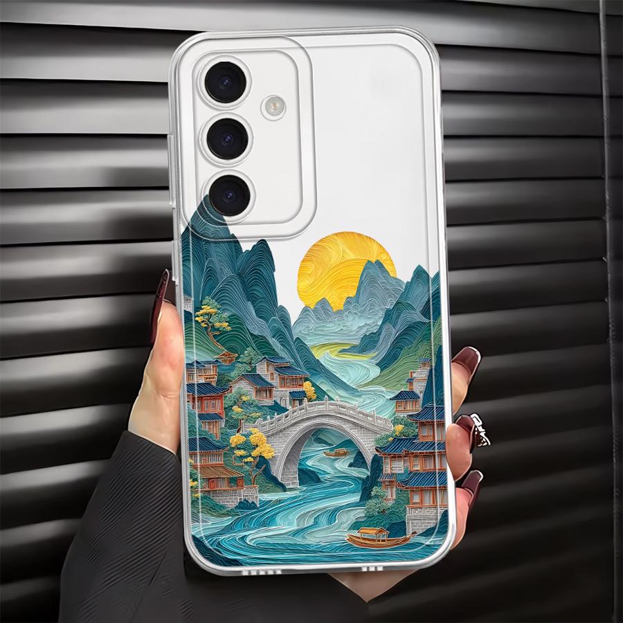 Phone Cover Case for Samsung Galaxy A57 A34 A35 A36 A37 A56 A26 A24 A52 A54 A15 A52 A17 A25 A51 A14 A16 A55 A31 A23 Mountain Art