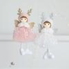Soft Bead Gauze Skirt Angel Ornaments Handmade Christmas Tree Hanging Decoration  New Year Gift