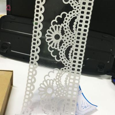 Adesivos de Vidro para Janela Flor Janela Cozinha Banheiro Decoração de Parede de Vidro Renda Adesivos de Espelho Adesivos de Parede Linha de Cintura