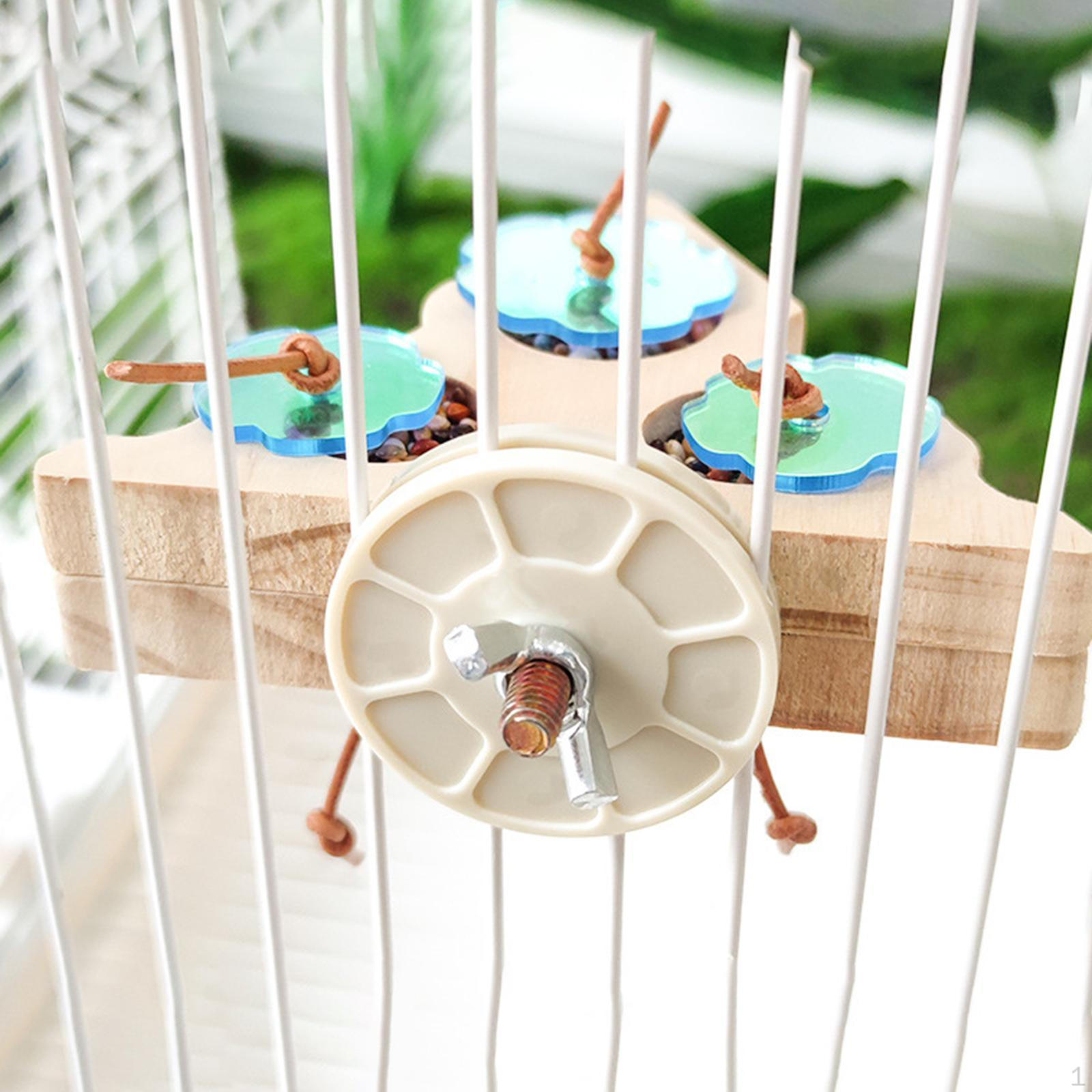 

Кормушка для кормления птиц, подставка для игрушек, жевательная деревянная платформа для попугаев, кормушка для мелких домашних животных triangle