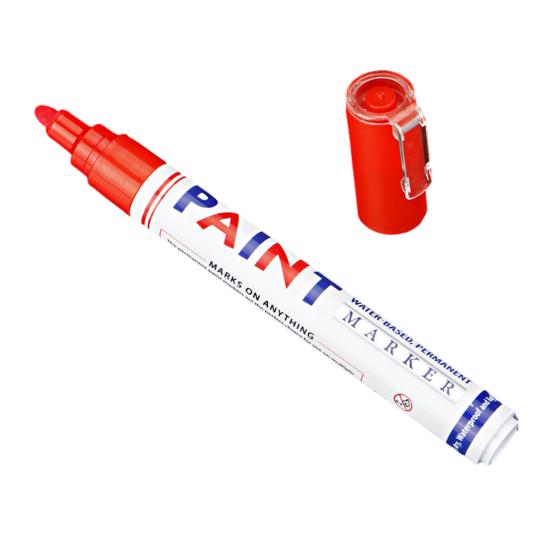 

Tombstone Marker Pen Waterproof Headstone Marker for Restoring Faded Inscriptions Metallic Finish Precision Tip Tombstone Engraving Highlight Pen красный