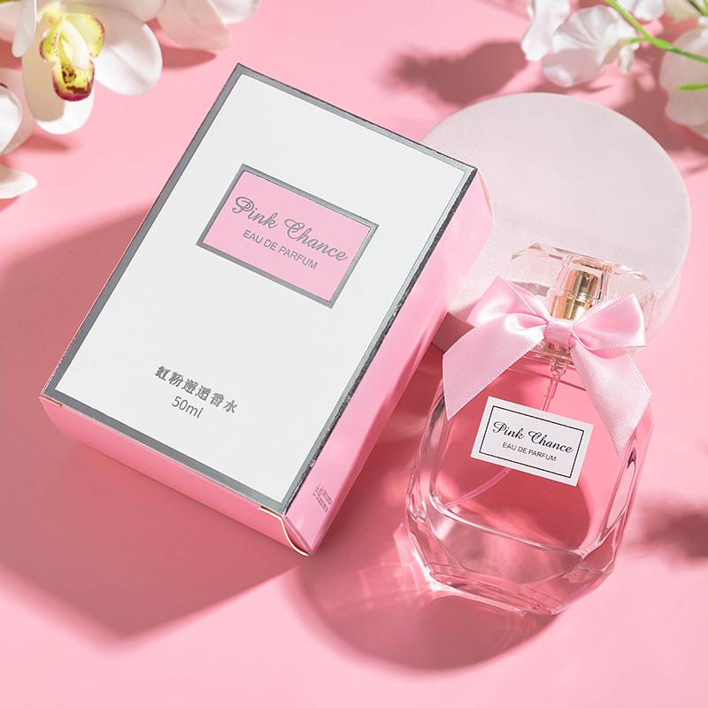 Liangzi Red Pink Encounter Floral Women's Perfume Lasting Women's Light Fragrance Reverse Paris Perfume 50ML