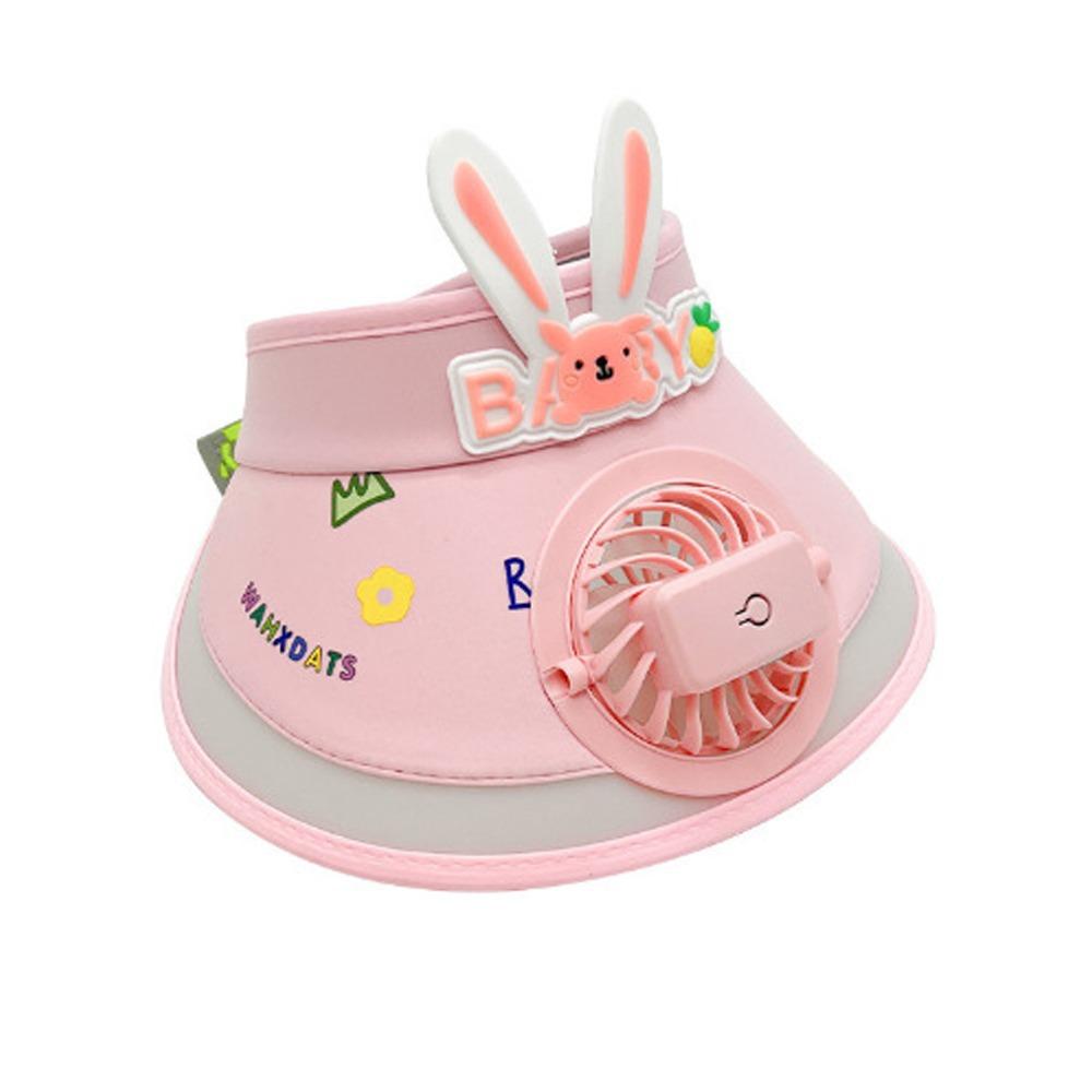 With Fan Kids Sun Hat Wide Brim Visor Portable Panama Cap  Boys Girls