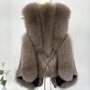 Imitation Fox Fur Autumn and Winter Vest Daughter Short Stitching Solid Color Jacket Waistcoat Fur Jacket Women