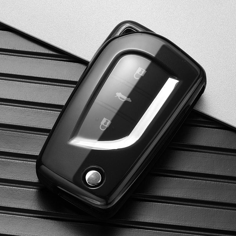 

2 3 4 Buttons Tpu Car Key Cover Case Shell Protector Fob for Toyota Aygo Yaris Highlander Camry RAV4 Key Holder Car Accessories прозорий колір чорний