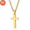 Hi Vintage Cross Pendant Necklace Stainless Steel Necklace New Design Black Chain Pendant Necklace Men