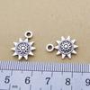A5828 Antique Silver Sunflower Alloy Vintage DIY Jewelry Accessories, 200-Pack, 1 Gram